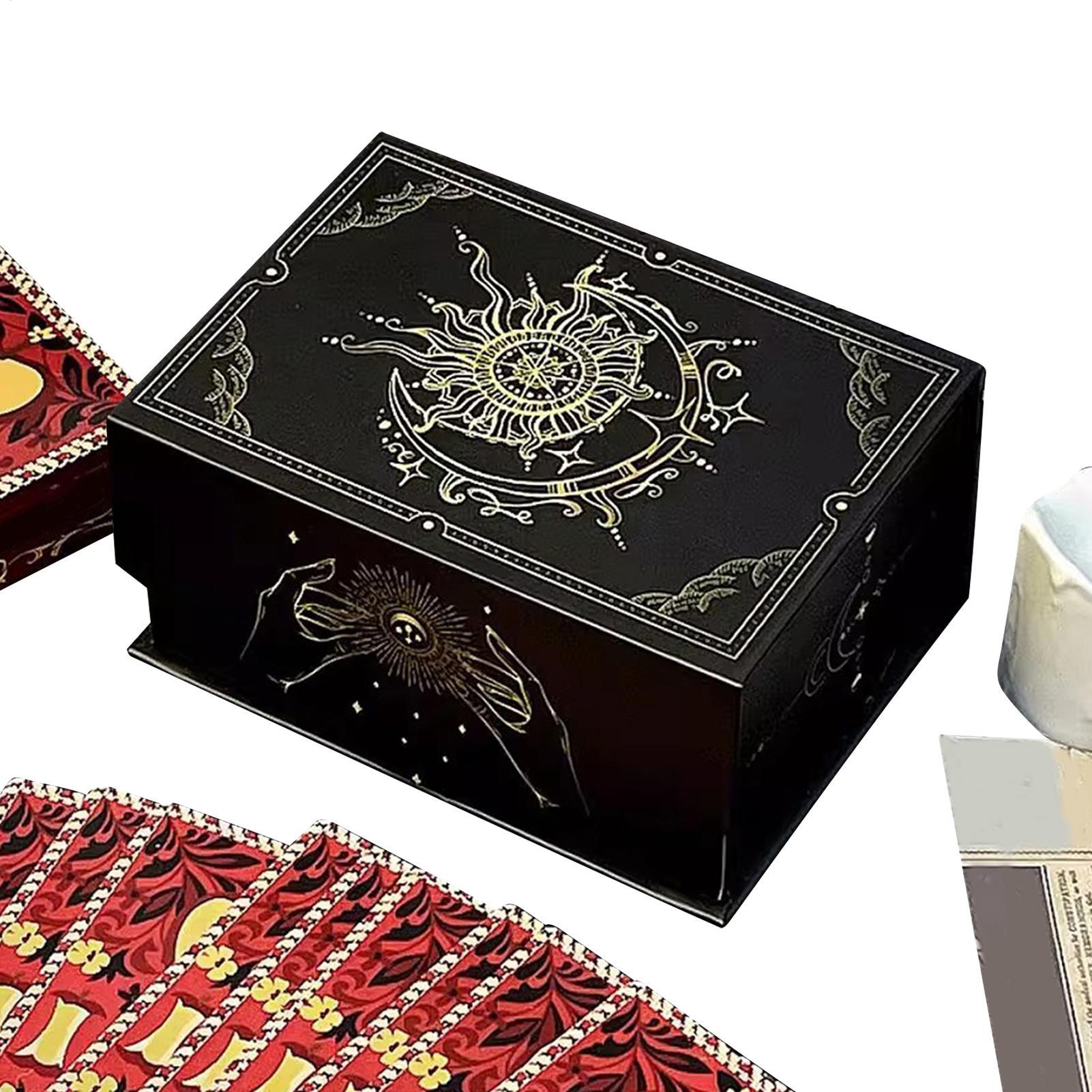 Men'S Accessories Drawer Organizer - Magnetic Lid Tarot Card Box, Portable