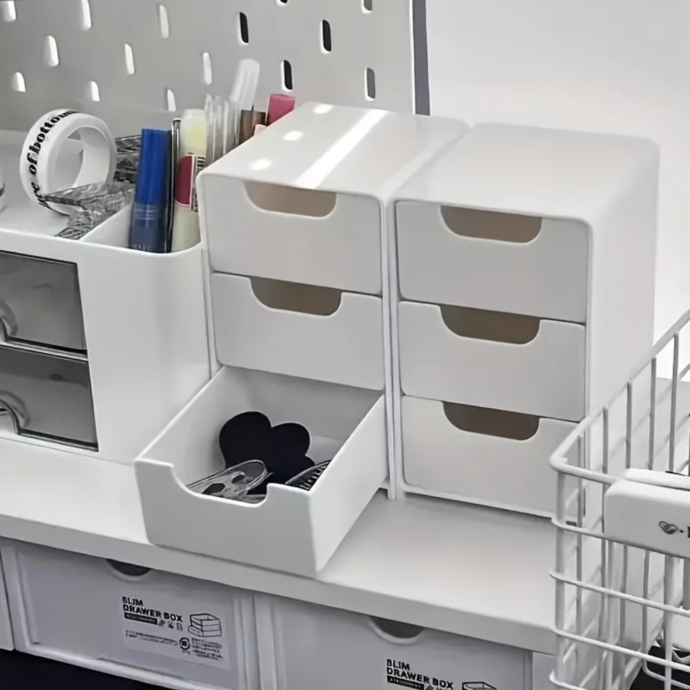 Men'S Accessories Drawer Organizer - Chic 3-Tier Desk Organizer with Drawers