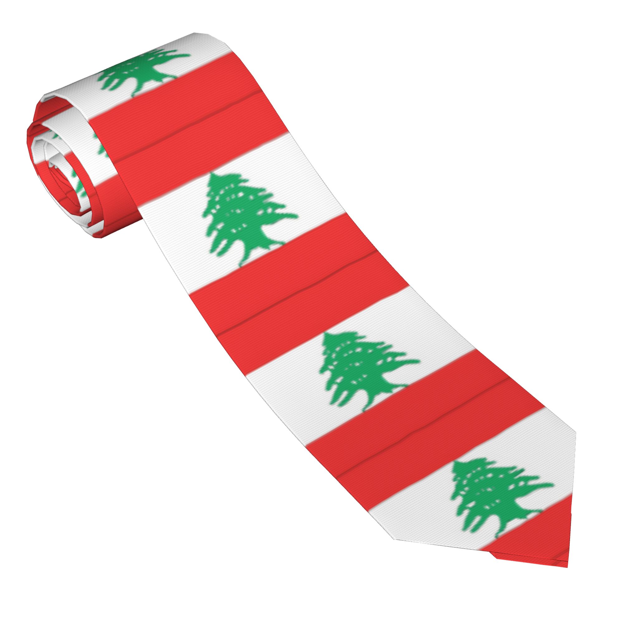 Lebanon Flag  Tie  Wedding Nec - Men Accessories Lebanon 评论和价格