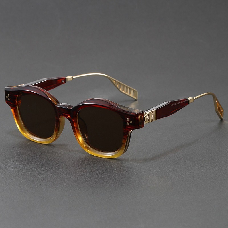 Retro Square Acetate Sunglasse - Sunglasses Polarized Men 评论和价格