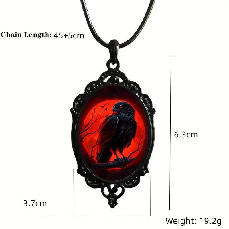 Gothic Vampire Owl Cameo Neckl - Men'S Vampire Accessories 评论和价格