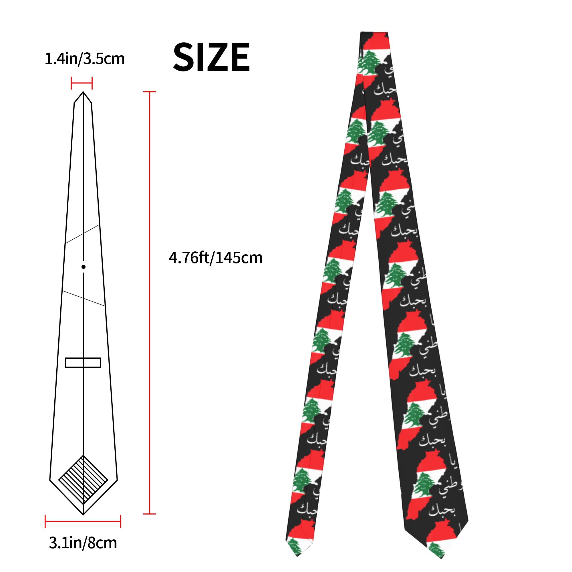 Lebanon Flag Map Beirut Tie Ce - Men Accessories Lebanon 评论和价格