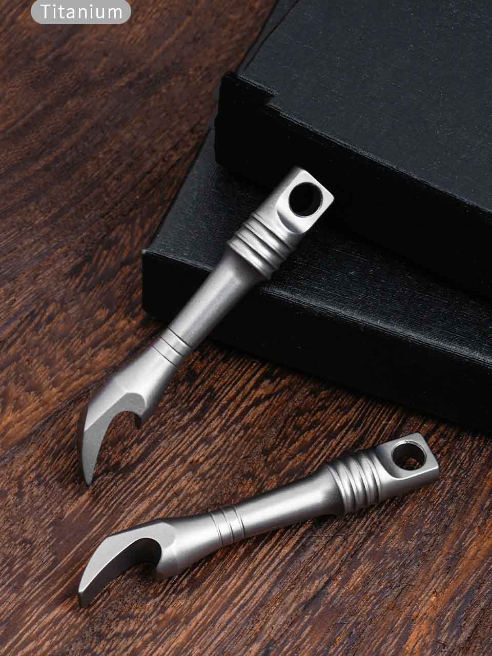 TC4 Titanium Alloy Crowbar Min - Keychain Multi Tool 评论和价格