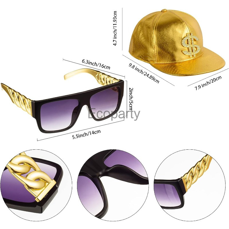 80s 90s Hip Hop Costume Access - Men Accessories Chain And Bracelet 评论和价格