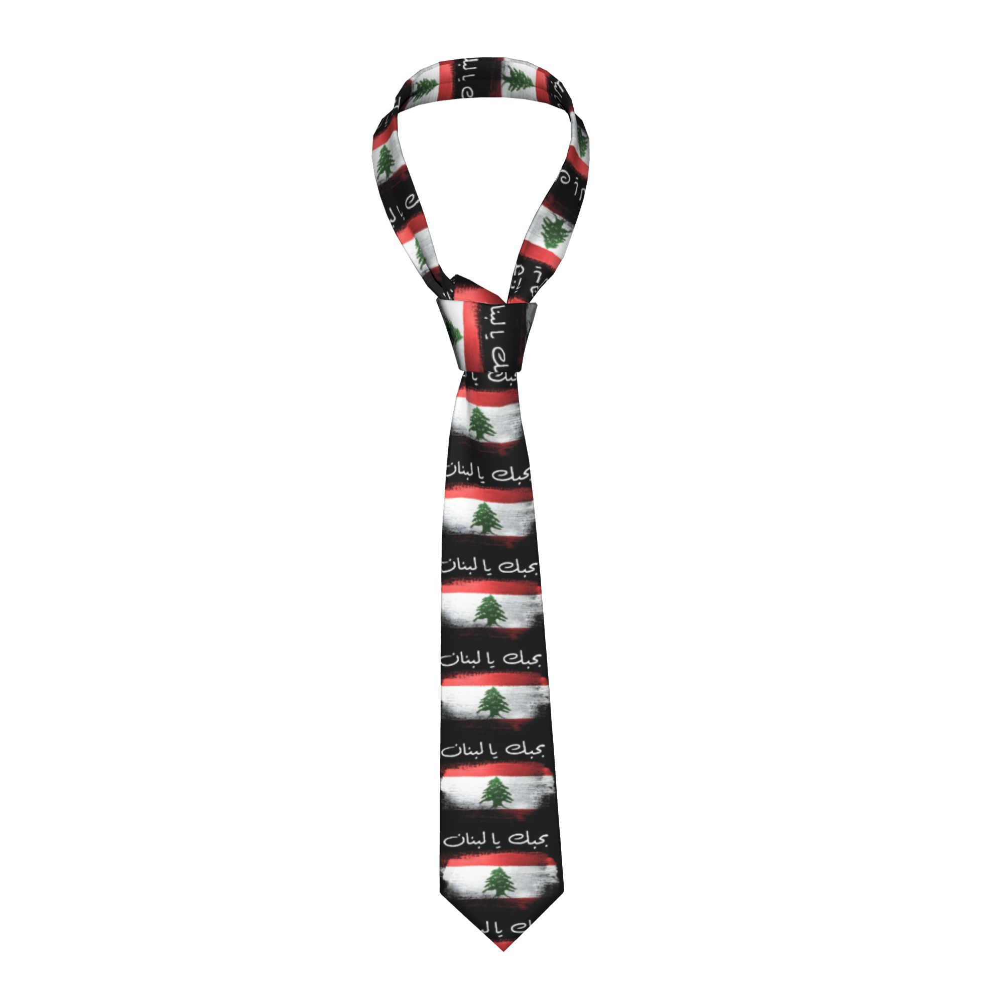 Flag of Lebanon Tie  Retro Cas - Men Accessories Lebanon 评论和价格
