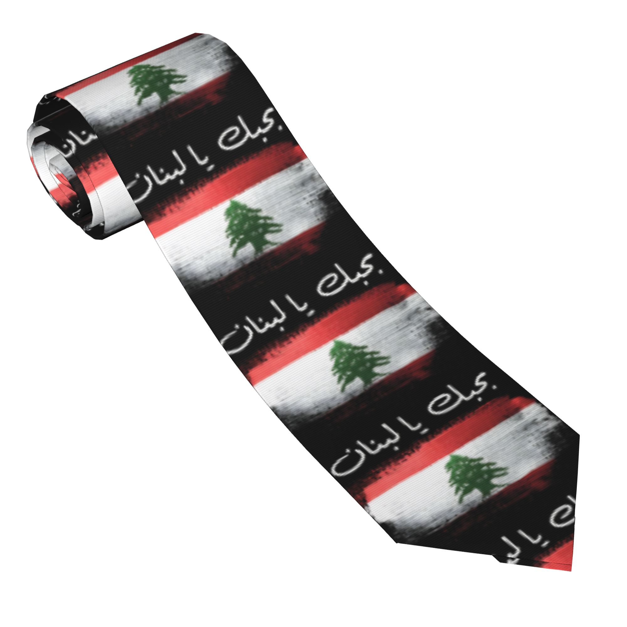 Flag of Lebanon Tie  Retro Cas - Men Accessories Lebanon 评论和价格