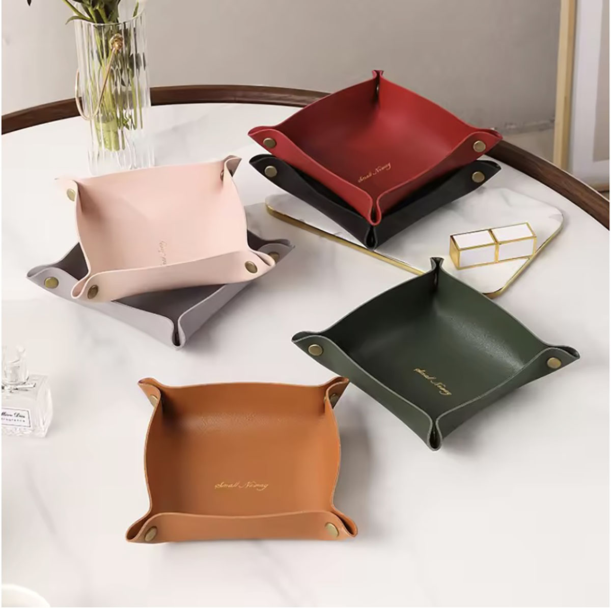 Nordic Style Leather Storage T - Men'S Accessories Drawer Organizer 评论和价格