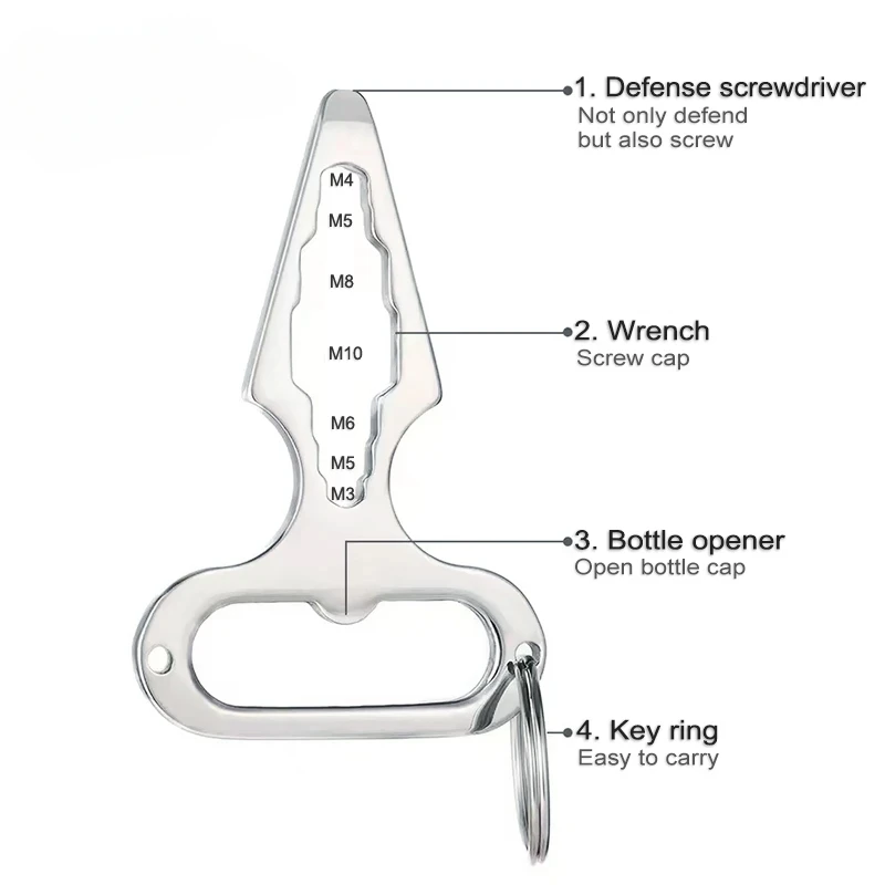 Outdoor EDC Survival Tool Pers - Keychain Multi Tool 评论和价格
