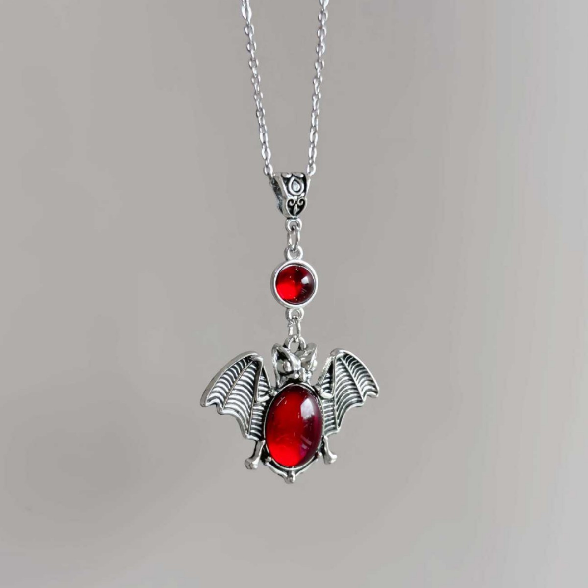 Vampire Bat necklace,Gothic je - Men'S Vampire Accessories 评论和价格