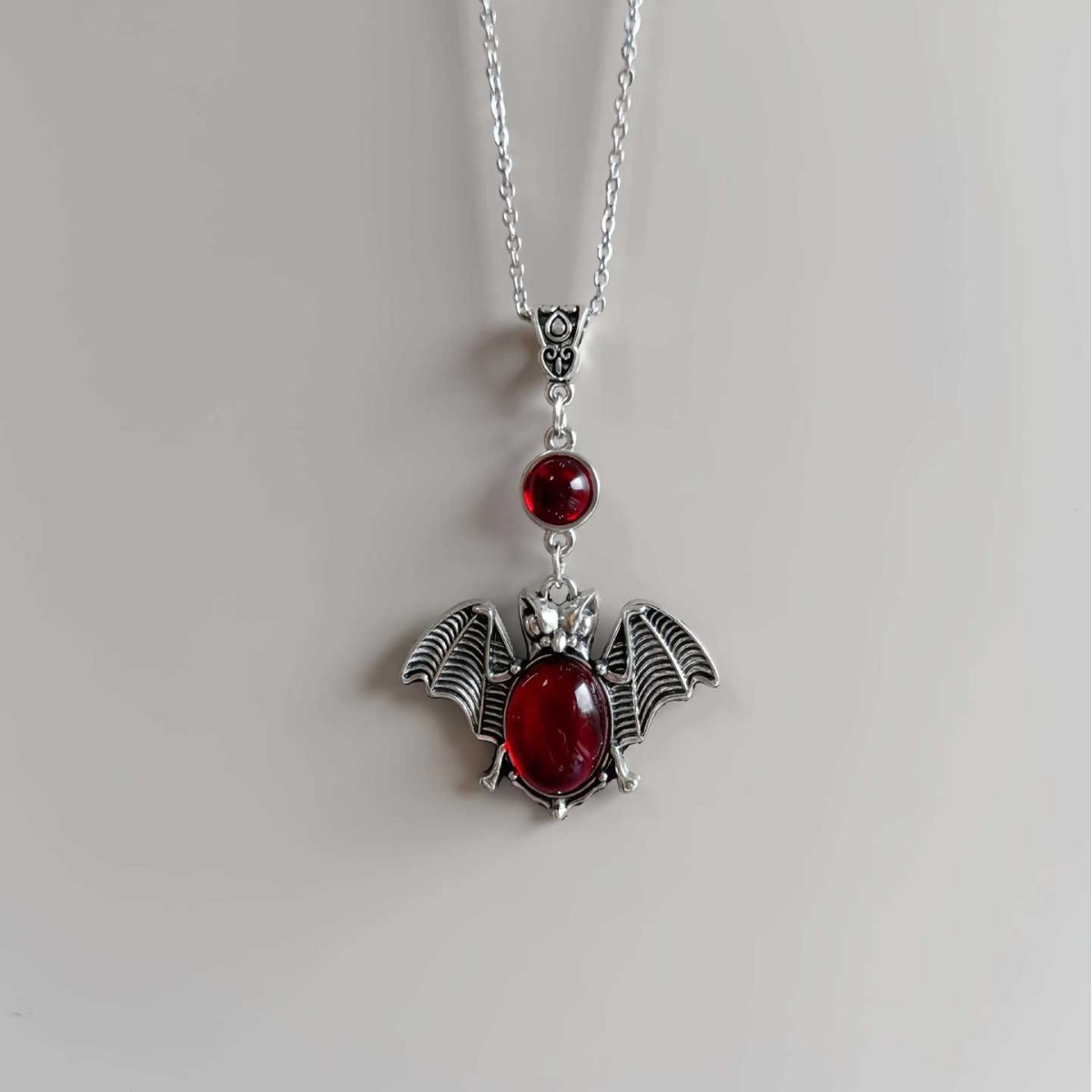 Vampire Bat necklace,Gothic je - Men'S Vampire Accessories 评论和价格