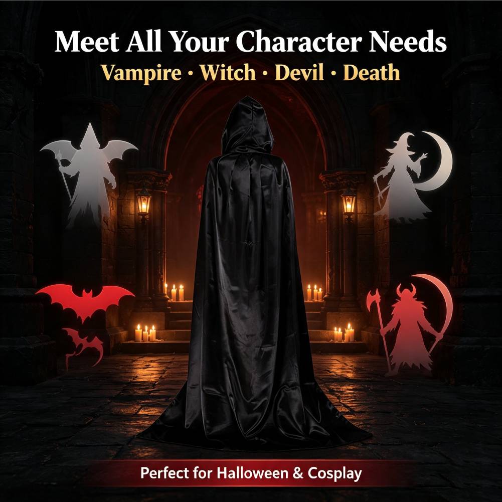 Halloween Cloaks Capes Women M - Men'S Vampire Accessories 评论和价格