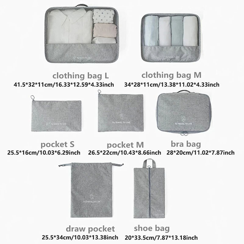 7 Piece Travel Packing Cubes S - Travel Organizer Men 评论和价格