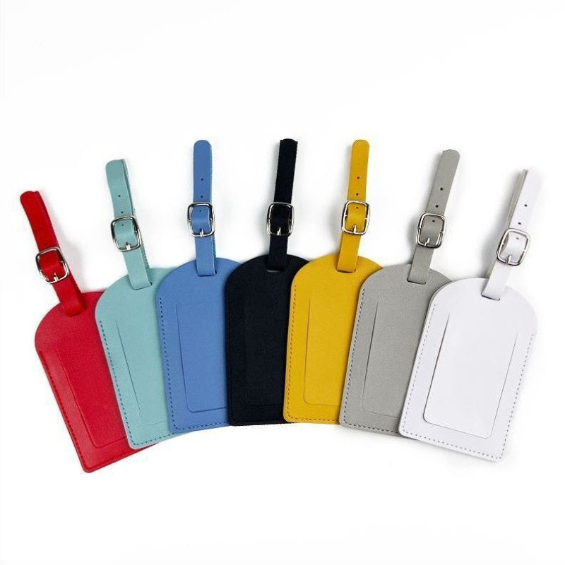 1PC PU Leather Luggage Tag Sui - Men Accessories Name 评论和价格