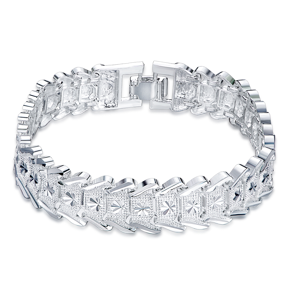 Noble 925 Sterling Silver Fash - Men Accessories Chain And Bracelet 评论和价格