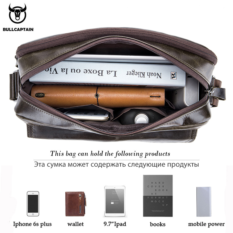 BULLCAPTAIN Genuine Leather Me - Men Accessories Bag 评论和价格