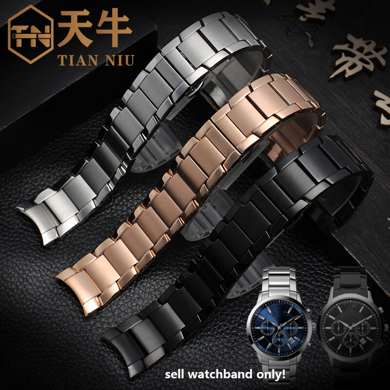 22mm Bracelet For Armani AR244 - Men'S Accessories Armani 评论和价格