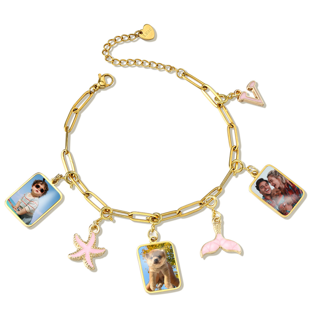 Customized Photo Letter Flag P - Men Accessories Chain And Bracelet 评论和价格