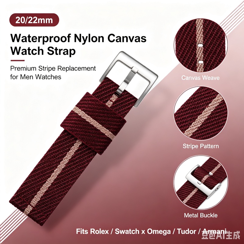 20/22mm Premium Waterproof Nyl - Men'S Accessories Armani 评论和价格