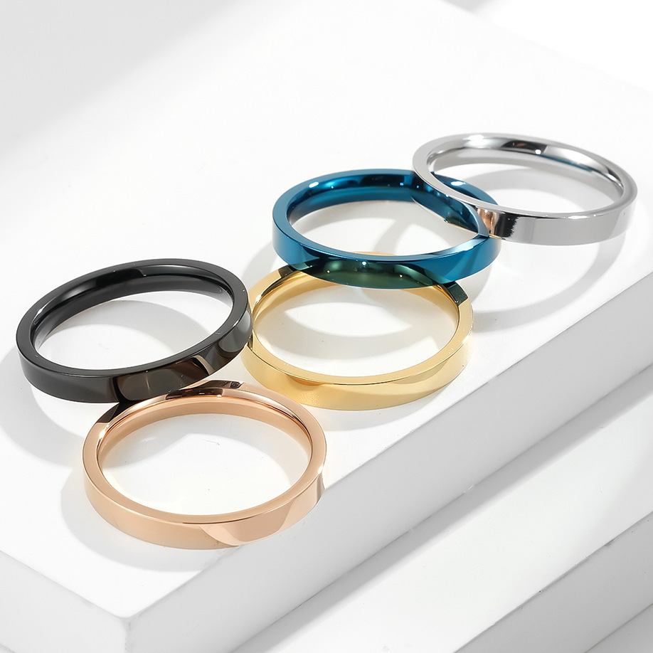 3MM Classic Simple 316L Stainl - Men Accessories Name 评论和价格