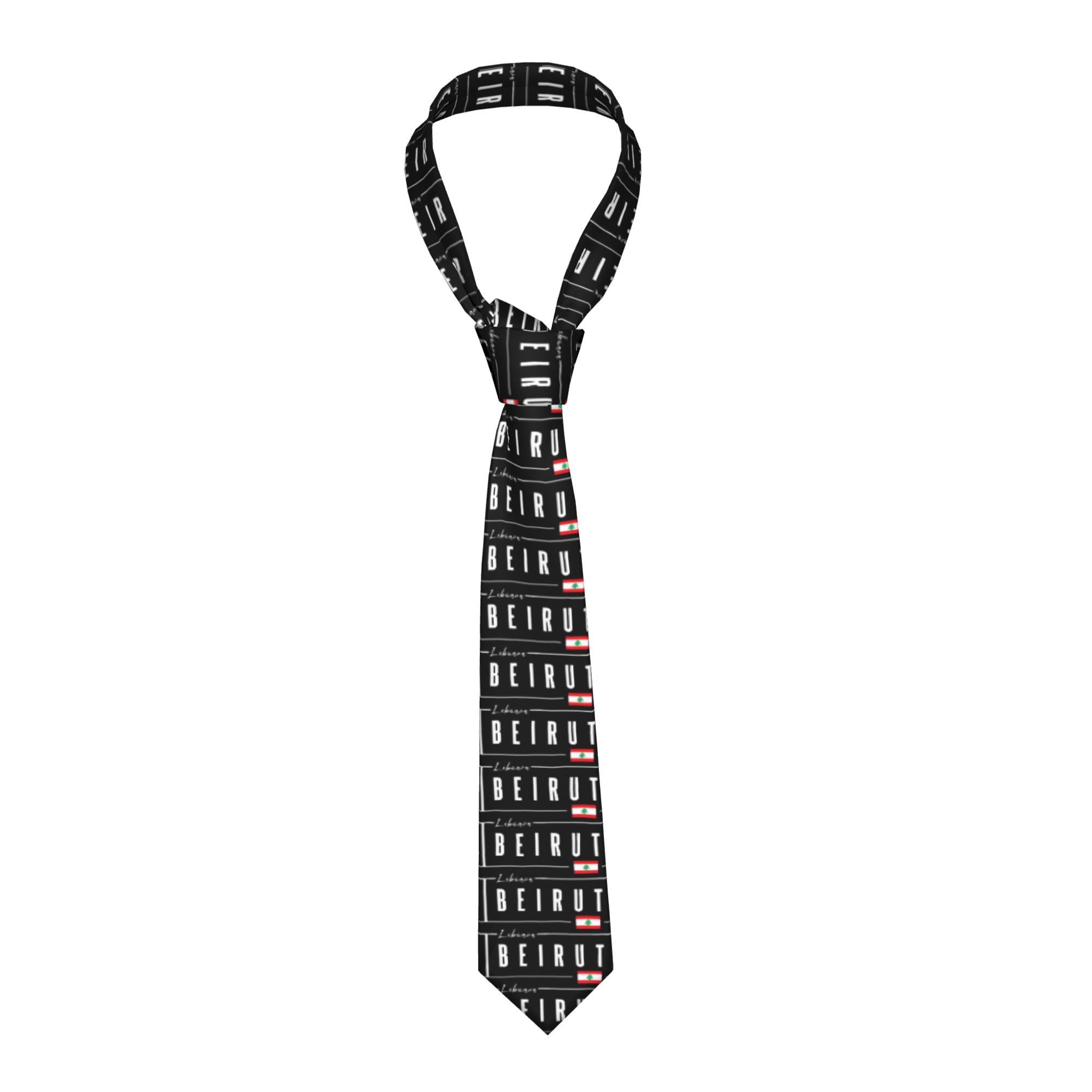 Beirut Lebanon Flag Tie  Cospl - Men Accessories Lebanon 评论和价格