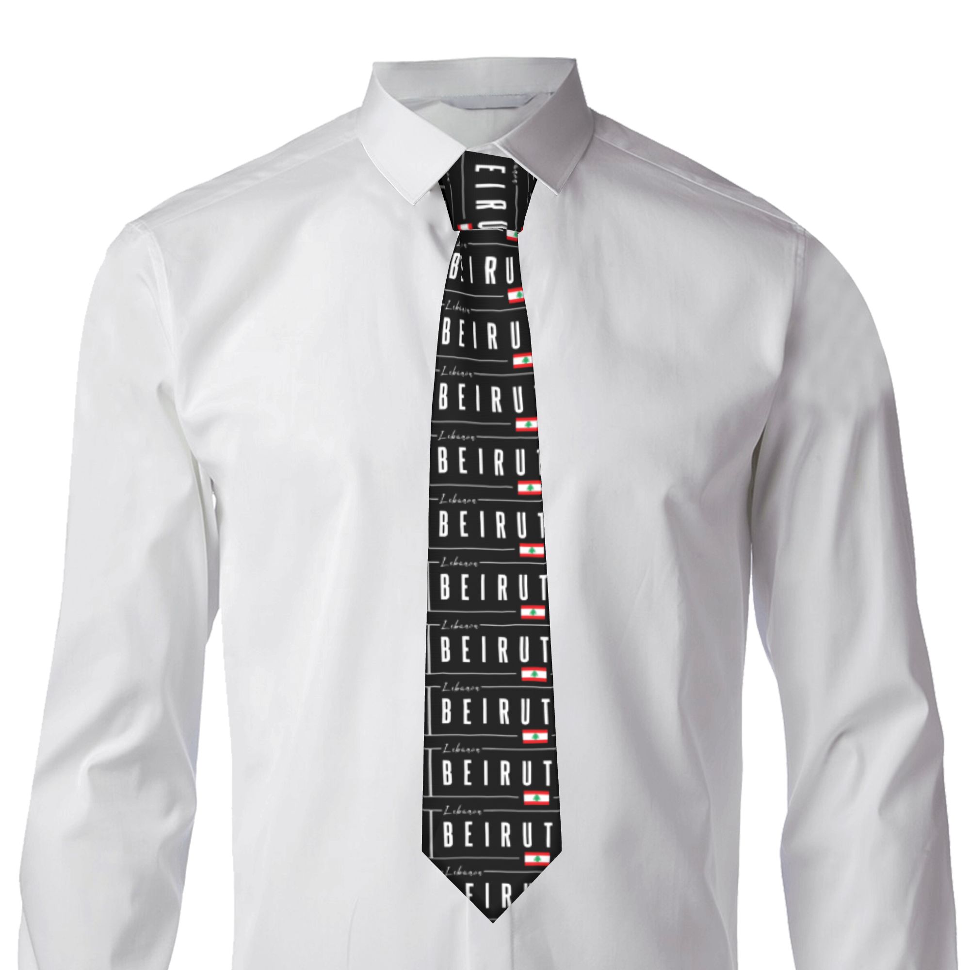 Beirut Lebanon Flag Tie  Cospl - Men Accessories Lebanon 评论和价格