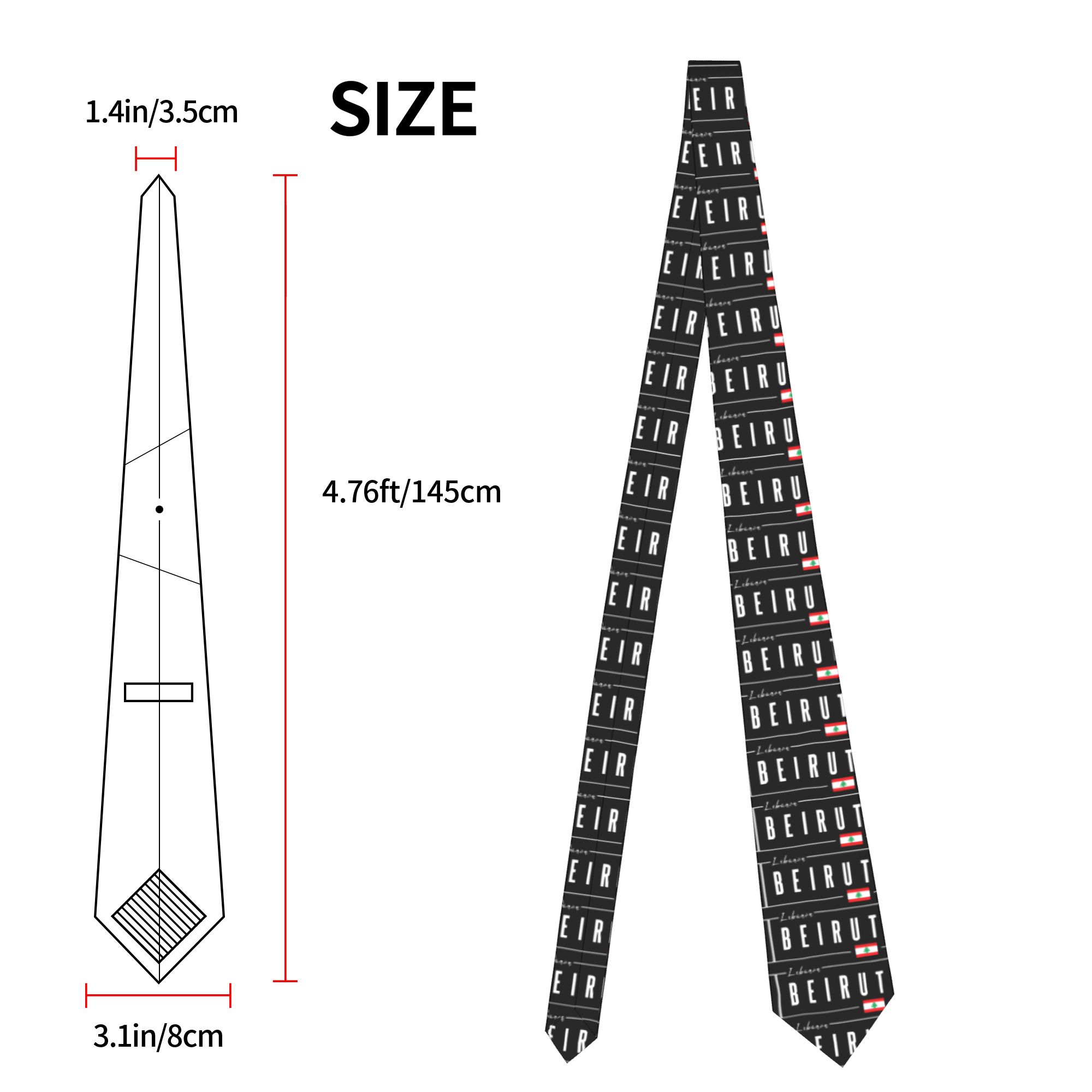 Beirut Lebanon Flag Tie  Cospl - Men Accessories Lebanon 评论和价格