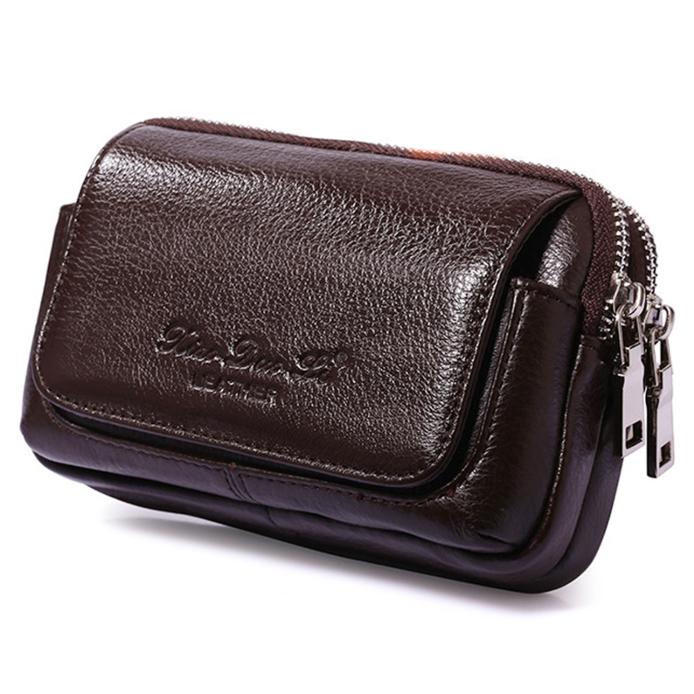Men Genuine Leather Waist Fann - Men Accessories Bag 评论和价格