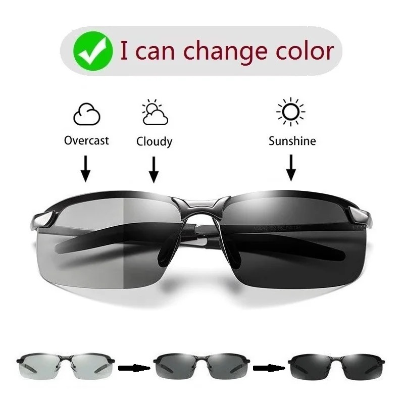 Men Photochromic Polarized Sun - Sunglasses Polarized Men 评论和价格