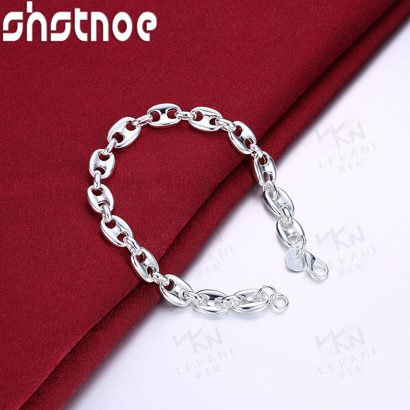 Cute 925 Sterling Silver Pig N - Men Accessories Chain And Bracelet 评论和价格