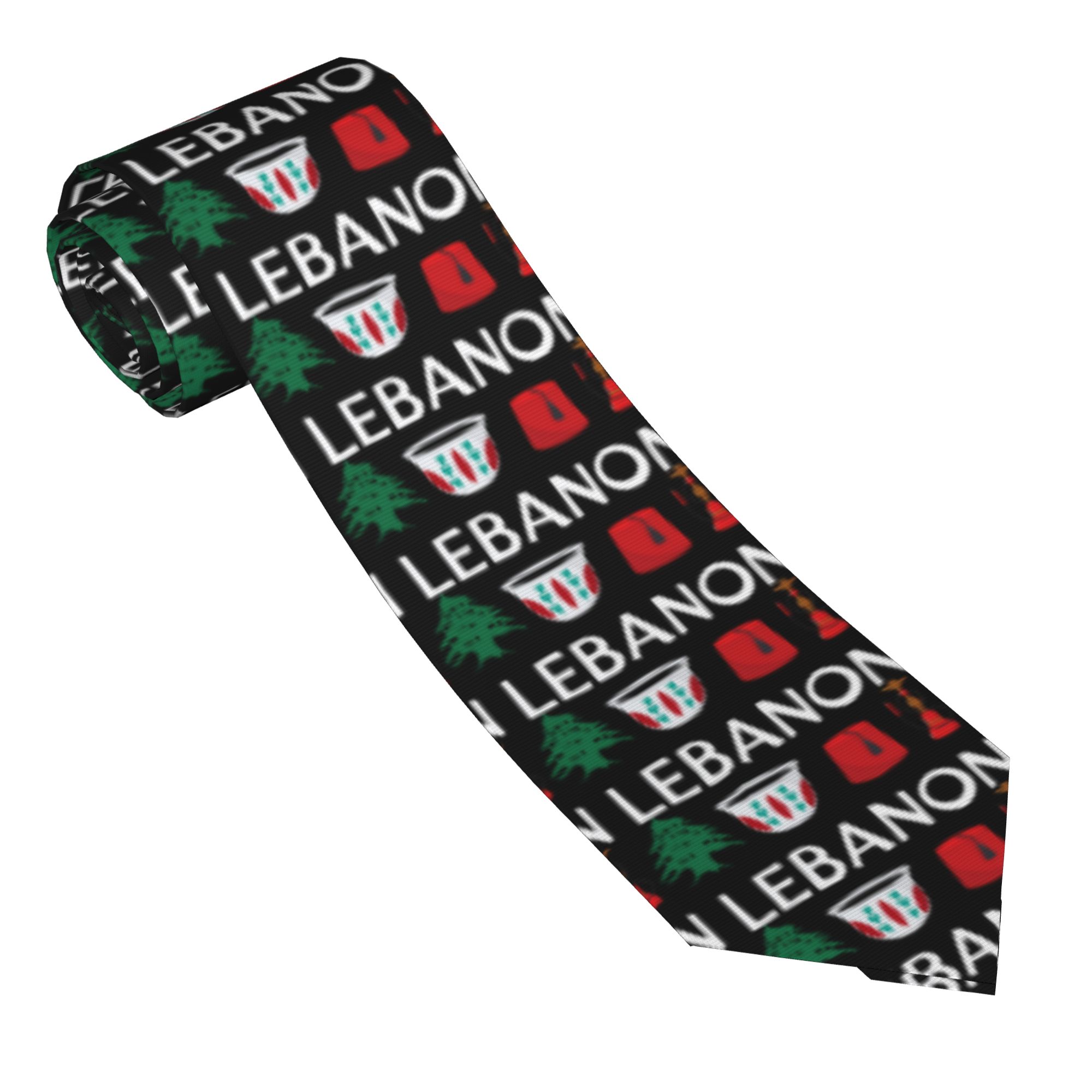 Mens Tie Lebanon Flag  Neck Ti - Men Accessories Lebanon 评论和价格