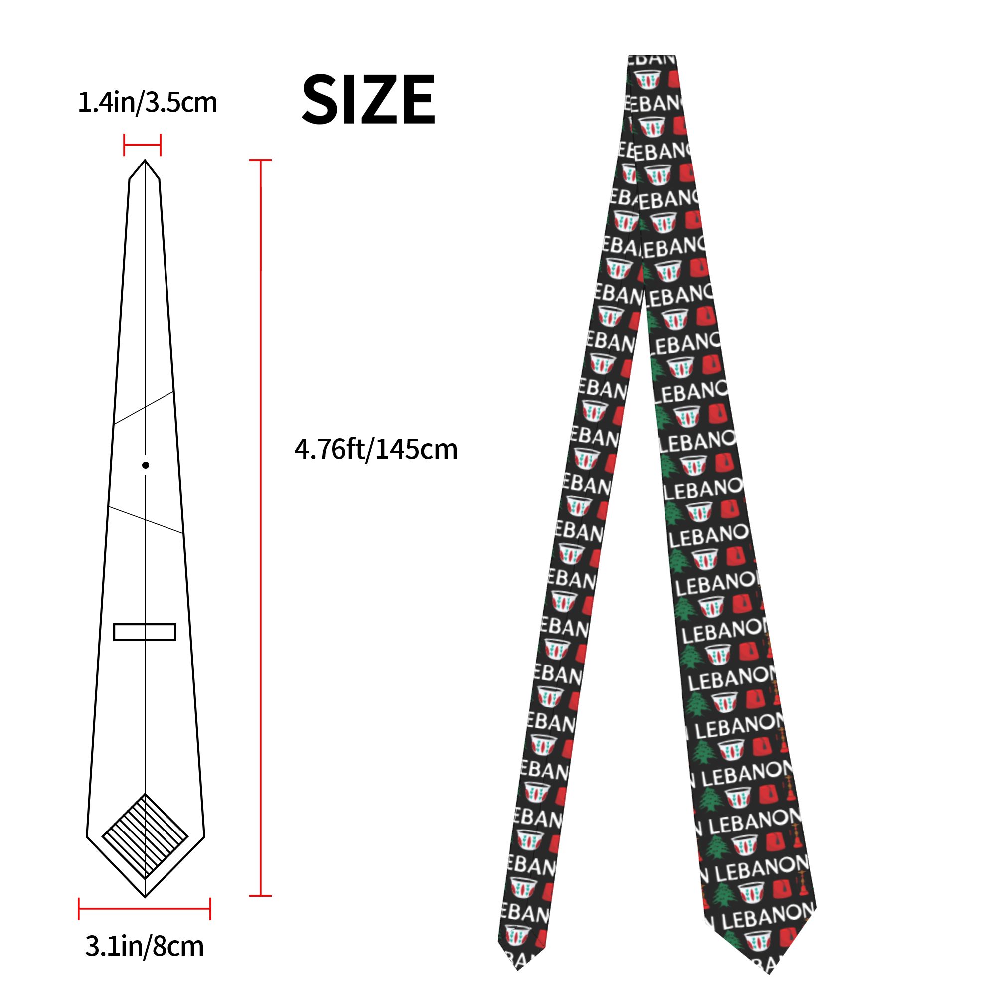 Mens Tie Lebanon Flag  Neck Ti - Men Accessories Lebanon 评论和价格