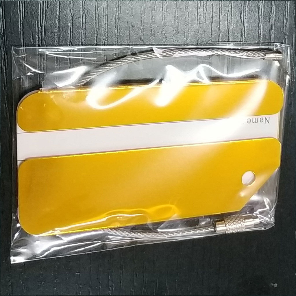 1Pc Aluminum Metal Luggage Tag - Men Accessories Name 评论和价格