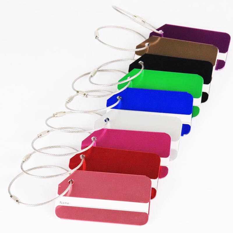1Pc Aluminum Metal Luggage Tag - Men Accessories Name 评论和价格