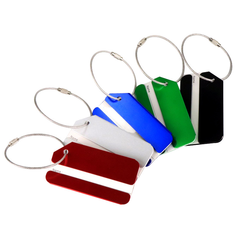 1Pc Aluminum Metal Luggage Tag - Men Accessories Name 评论和价格