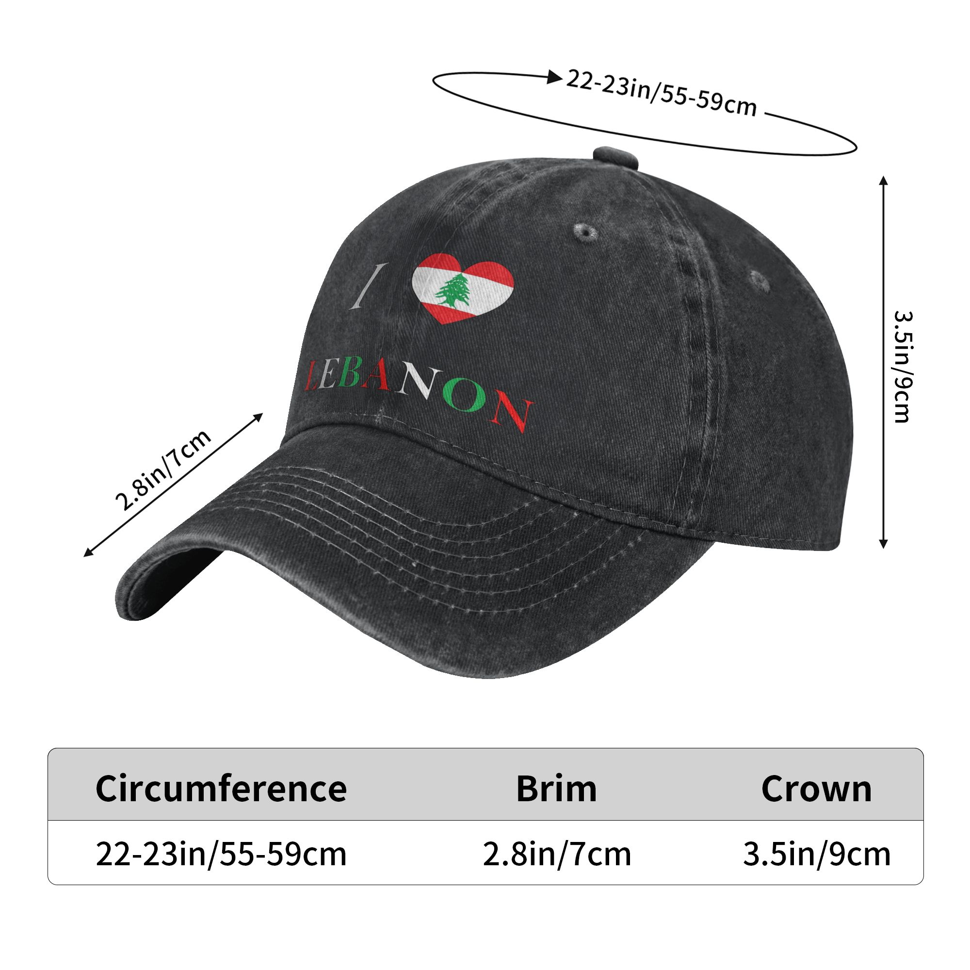 Lebanon Flag Heart Trucker Hat - Men Accessories Lebanon 评论和价格