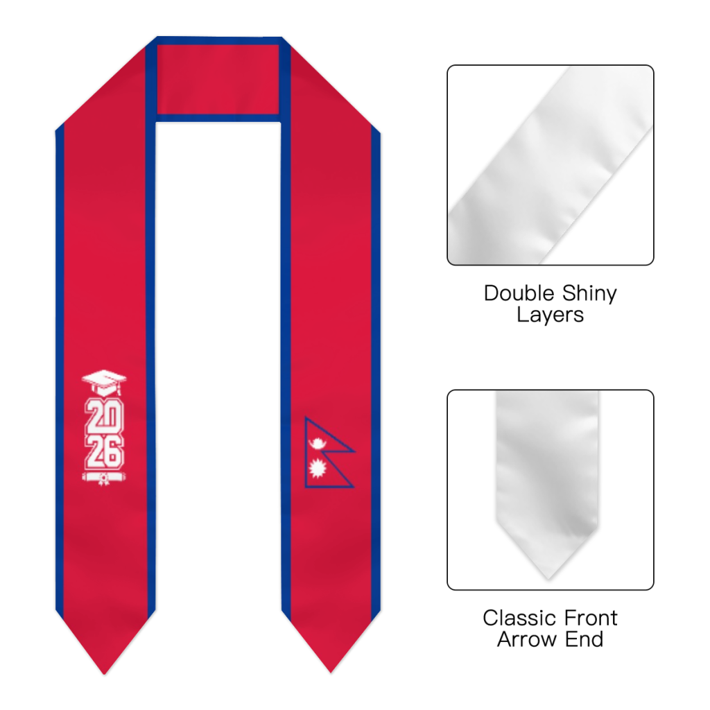 Class of 2026 Nepal Flag Scarf - Men Accessories Nepal 评论和价格