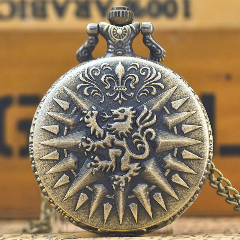 Vintage Bronze Pocket Watch,Fl - Men Accessories List 评论和价格