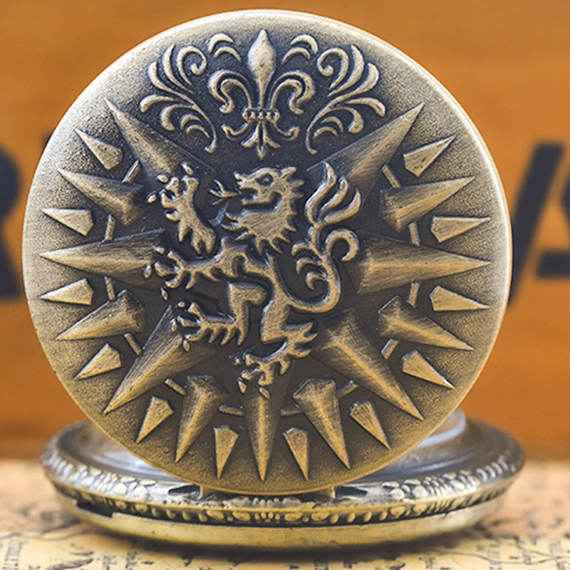 Vintage Bronze Pocket Watch,Fl - Men Accessories List 评论和价格