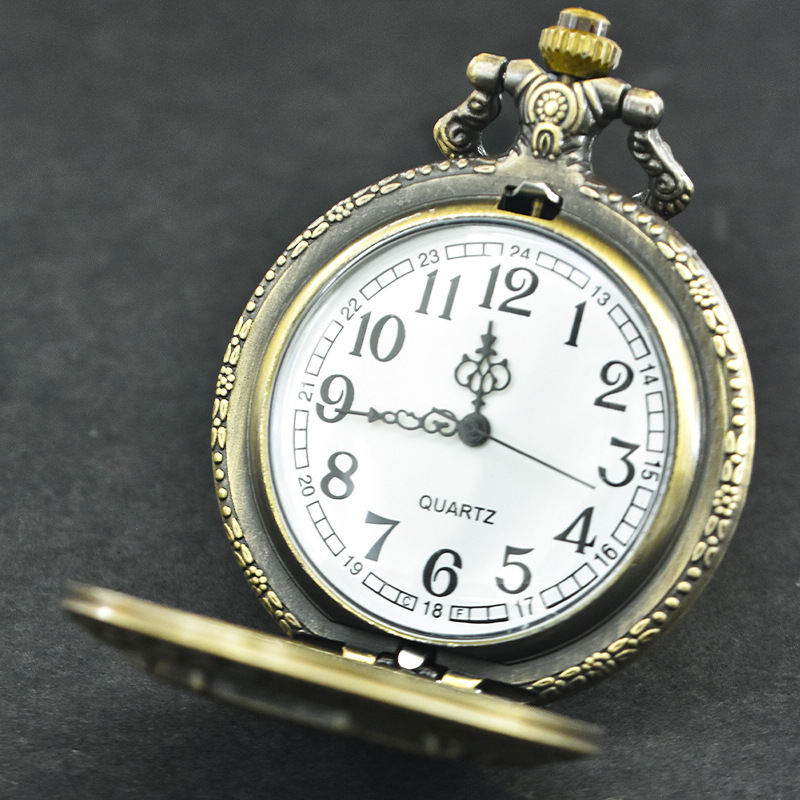 Vintage Bronze Pocket Watch,Fl - Men Accessories List 评论和价格