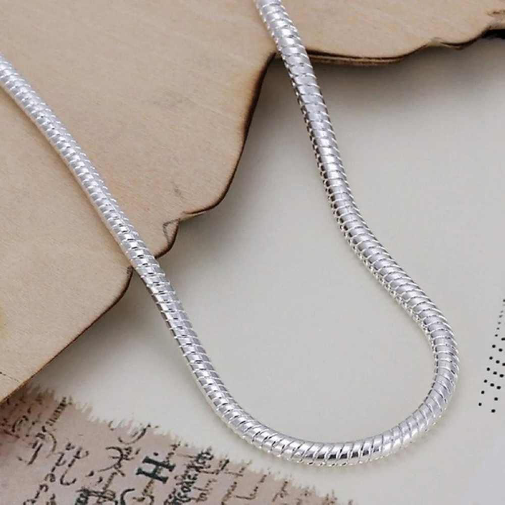 925 Silver 3MM Snake 16-23CM C - Men Accessories Chain And Bracelet 评论和价格