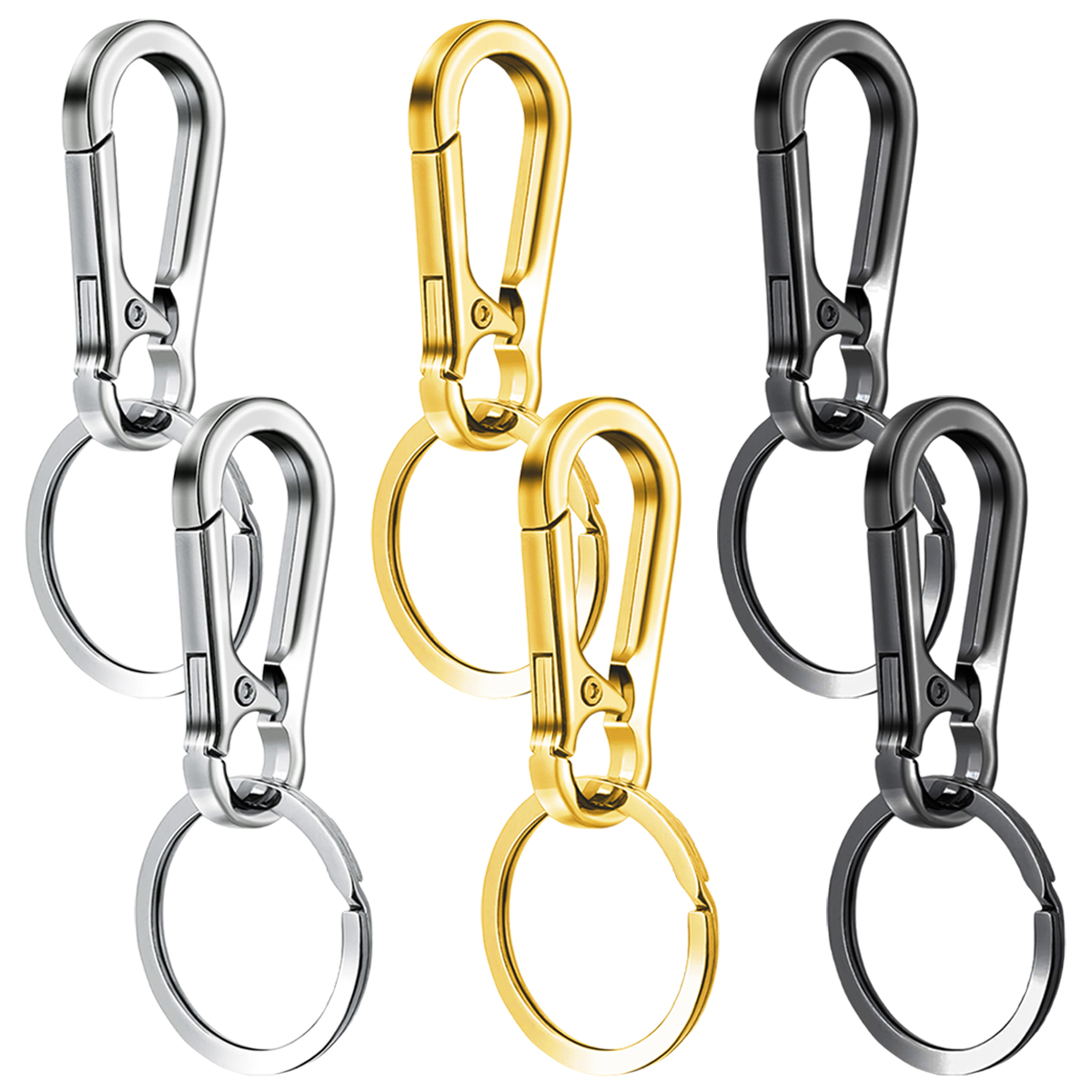 6/12/20 Pcs Alloy Clip Keychai - Men Accessories Bag 评论和价格