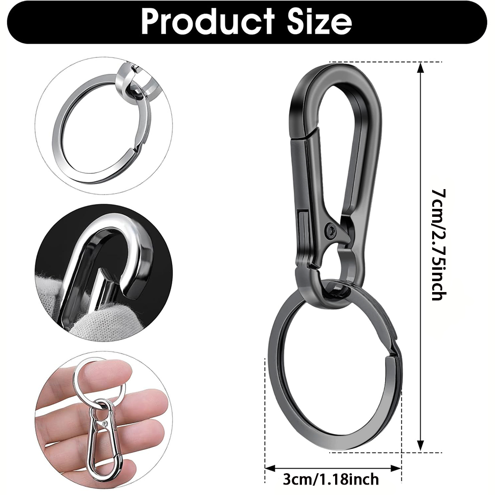 6/12/20 Pcs Alloy Clip Keychai - Men Accessories Bag 评论和价格