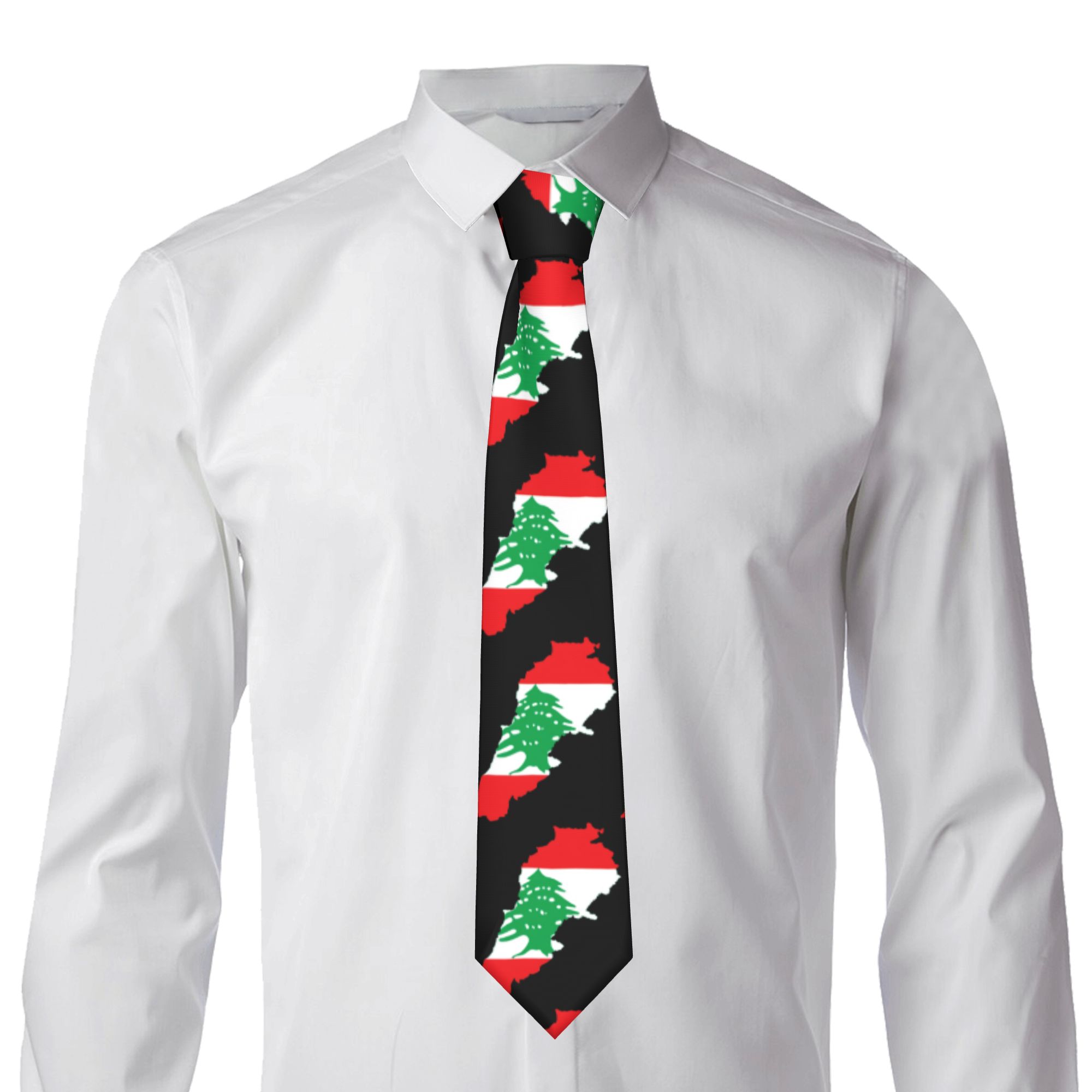 Flag Map Of Lebanon Tie  Custo - Men Accessories Lebanon 评论和价格