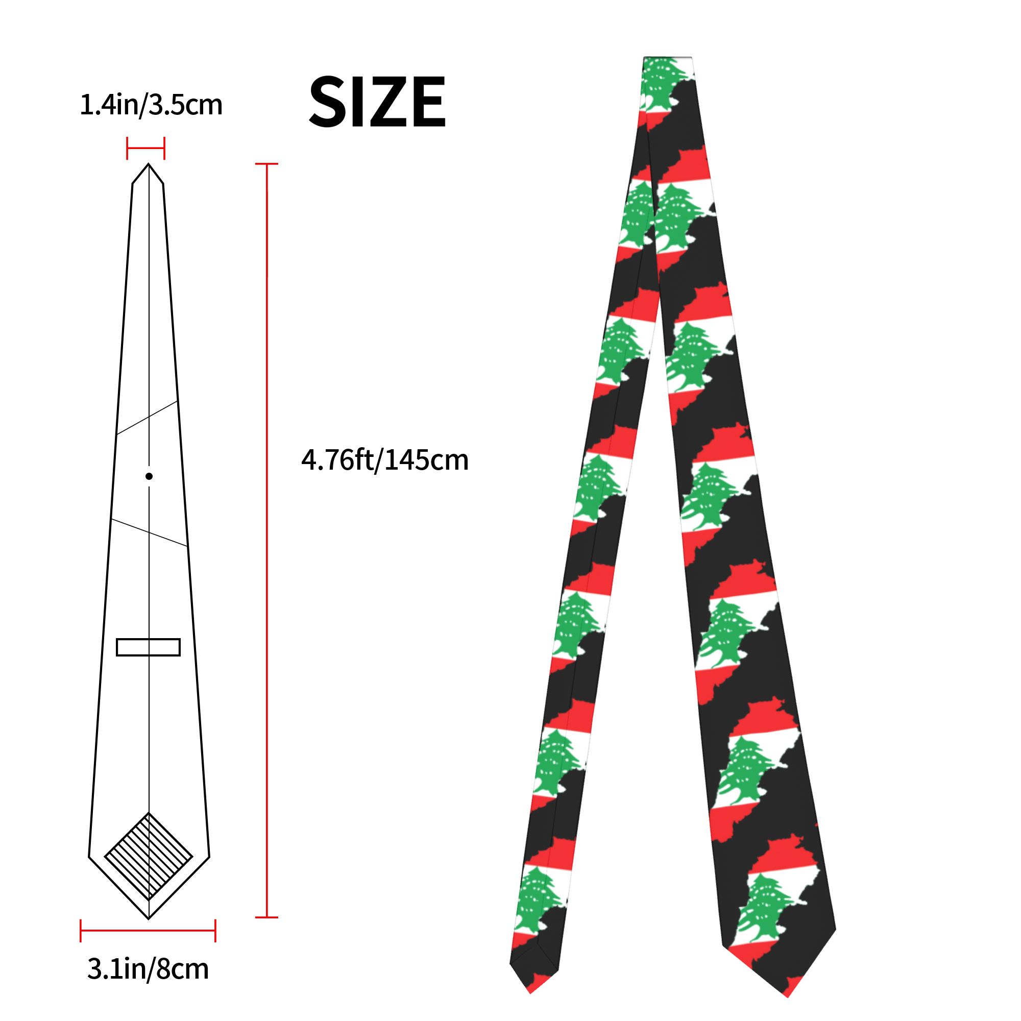 Flag Map Of Lebanon Tie  Custo - Men Accessories Lebanon 评论和价格