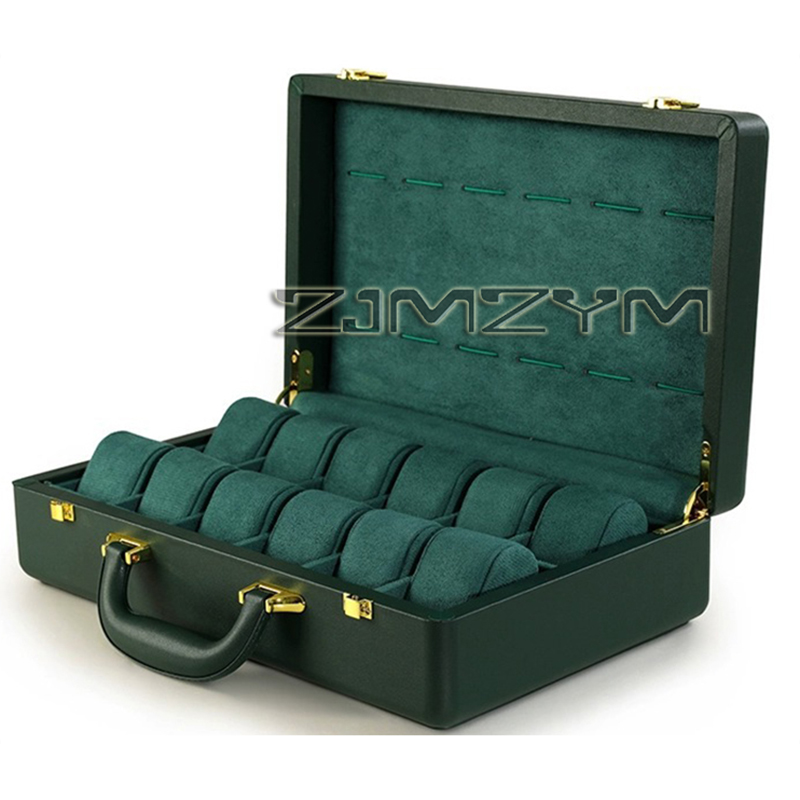 12 Slots Watch Box Mens Watche - Travel Organizer Men 评论和价格
